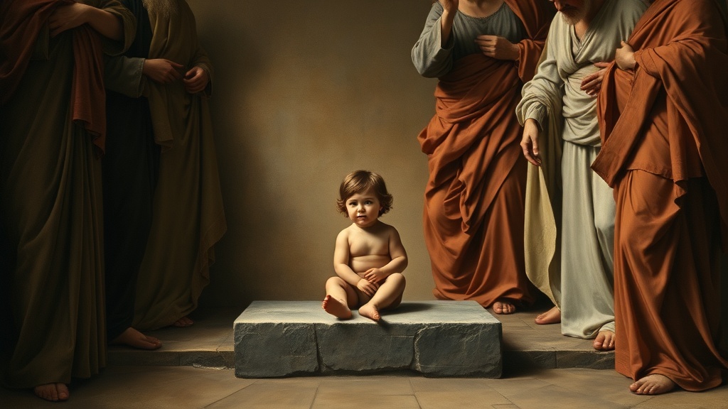 A serene allegorical scene suggesting blessing and communal care