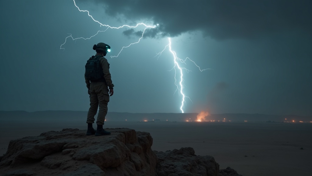 Infografía comparando las especificaciones técnicas del Anduril EagleEye casco militar con otros sistemas.