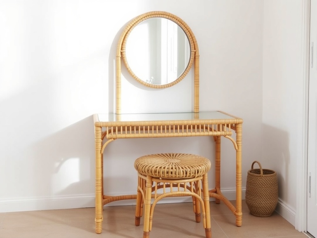 24. Add a Rattan Vanity Set