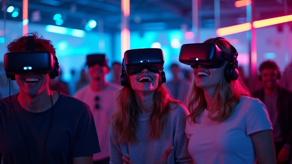 Un equipo colaborando en un escape room de realidad virtual en Barcelona de Virtua