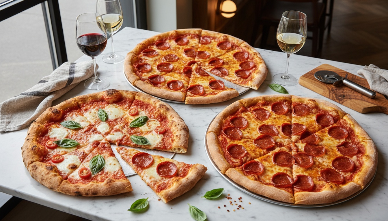 Wood-fired pizza preparation