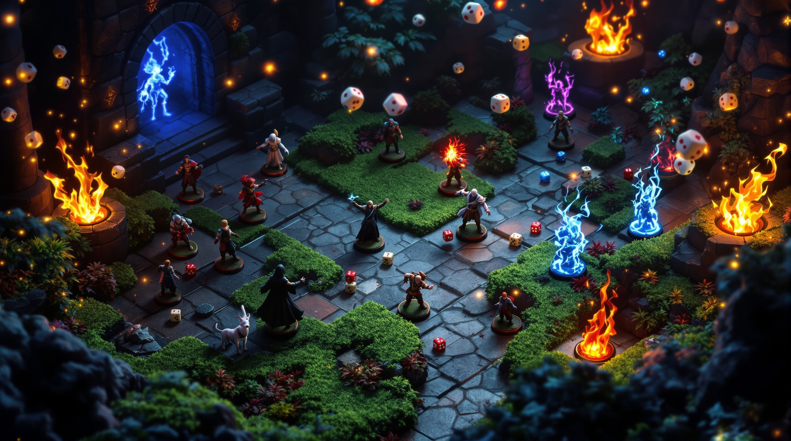 Análisis del combate táctico en Demeo D&D Rol Táctico VR con miniaturas en acción.