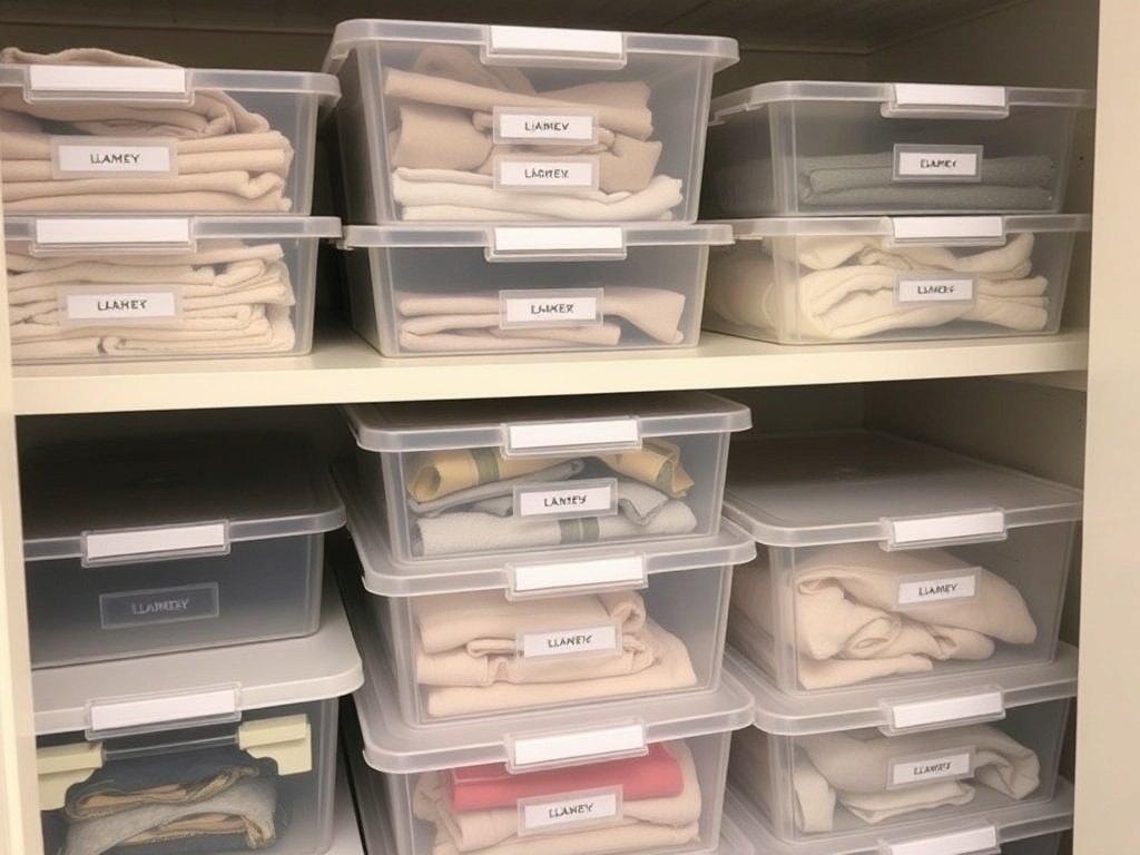 12. Use Clear Storage Boxes