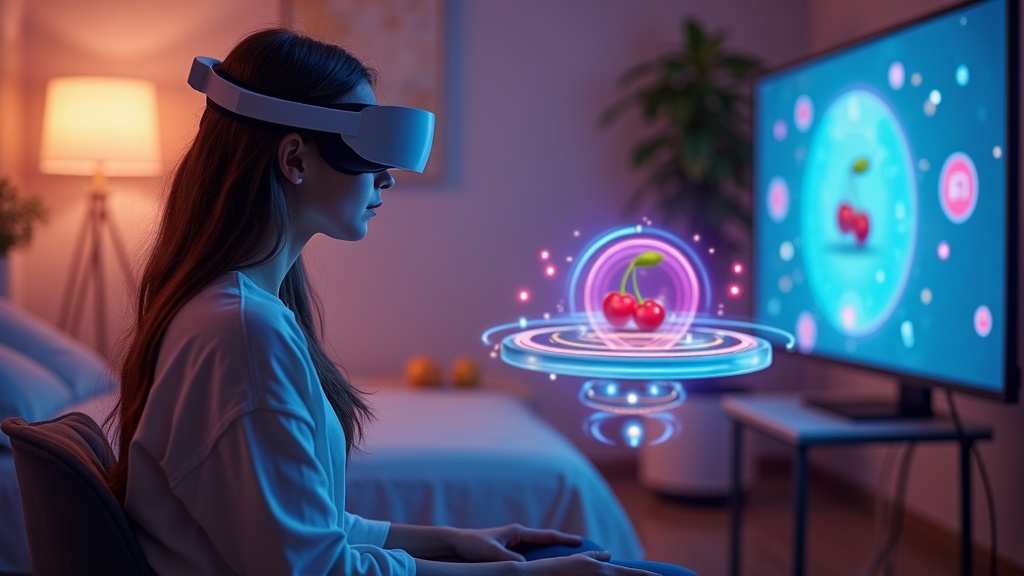 Fisioterapeuta en una sesión de rehabilitación VR para parálisis cerebral con un paciente.