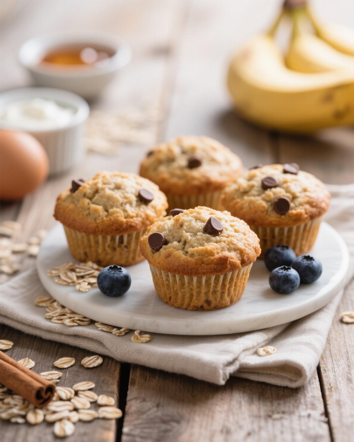 oatmeal protein muffins