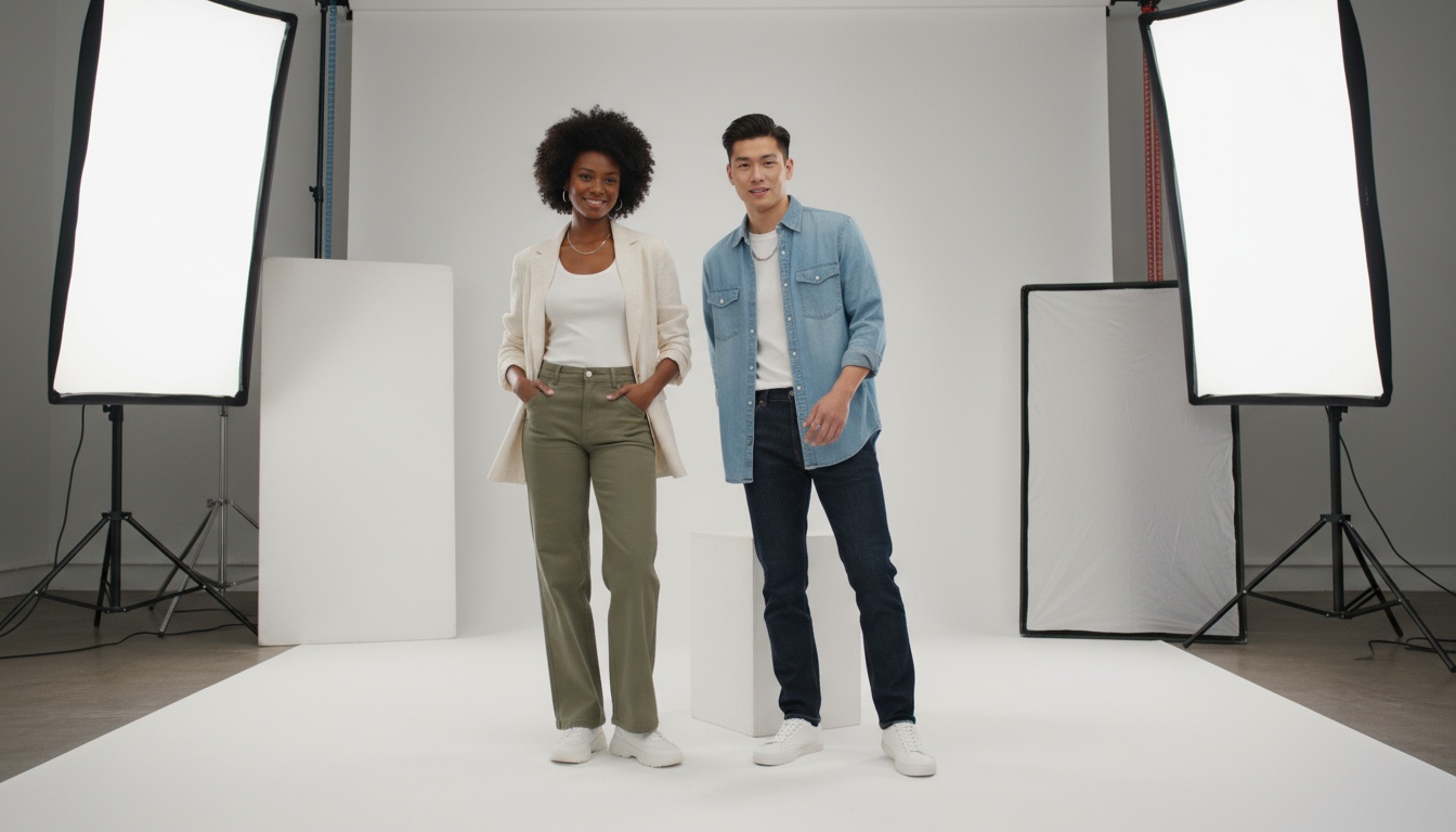 AI-generated fashion photography comparison