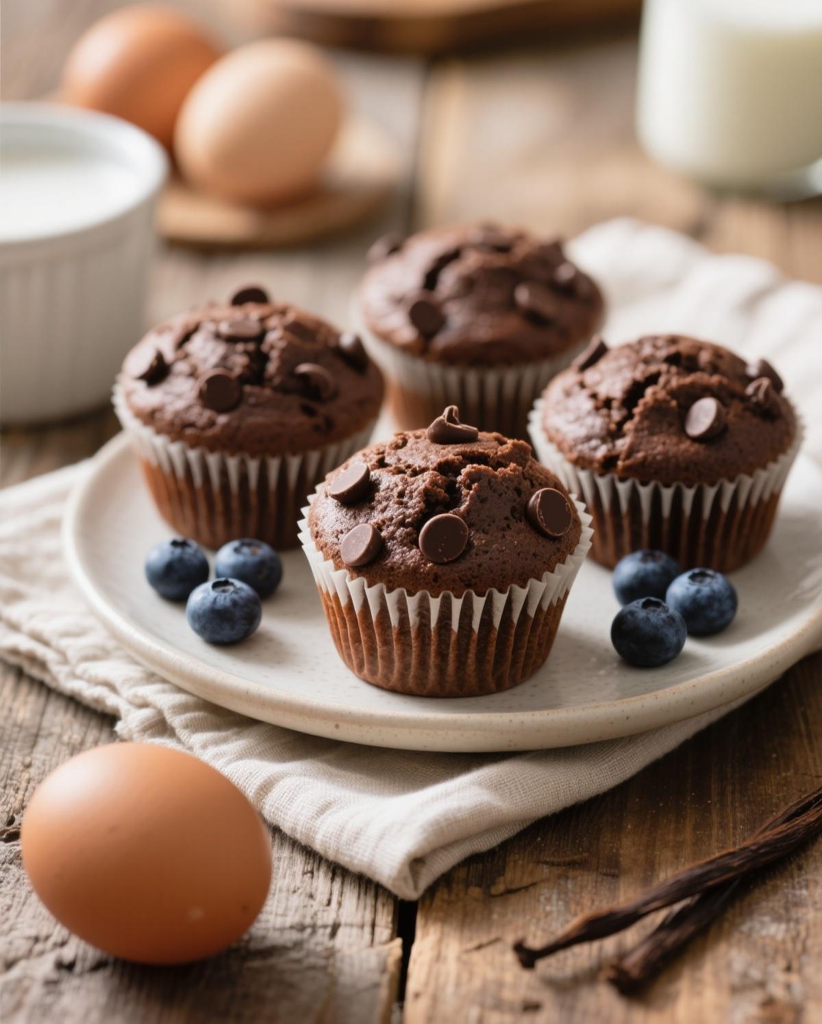 double chocolate muffins