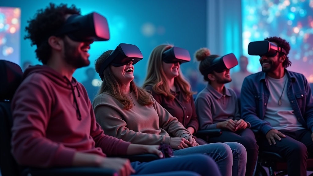 Persona disfrutando de una de las experiencias realidad virtual accesibles en Virtua Barcelona con un tigre virtual.