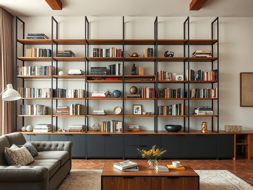 8. Use a Wall-Mounted Bookcase