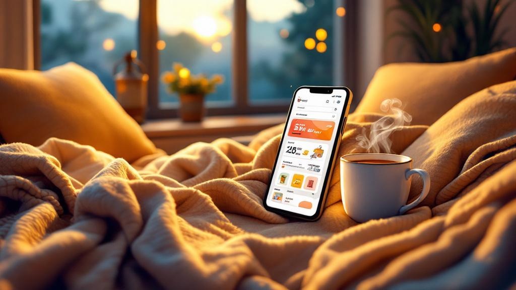 Cartoon smartphone cannabis online ordering from home