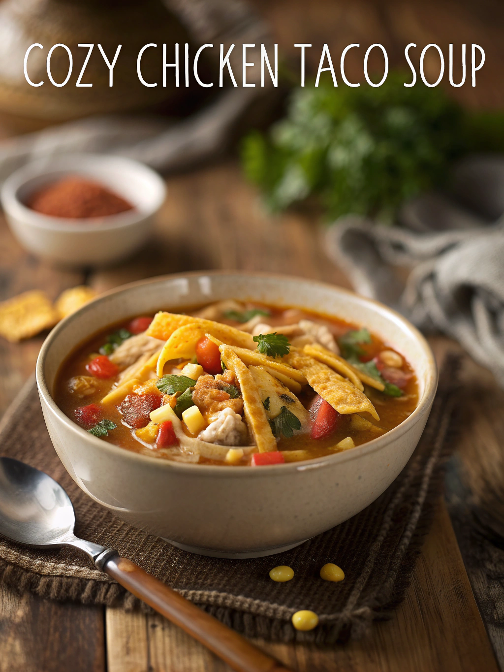 COZY CHICKEN TACO SOUP RECIPE FOR ULTIMATE COMFORT FOOD