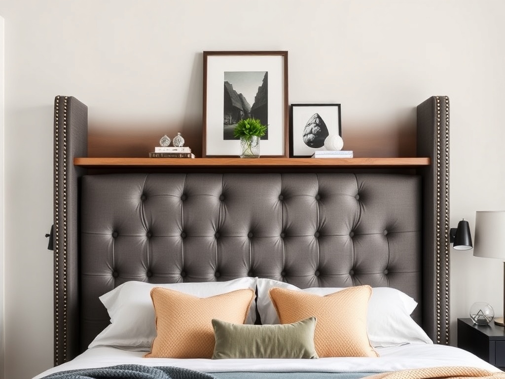 16. Add a Headboard Shelf