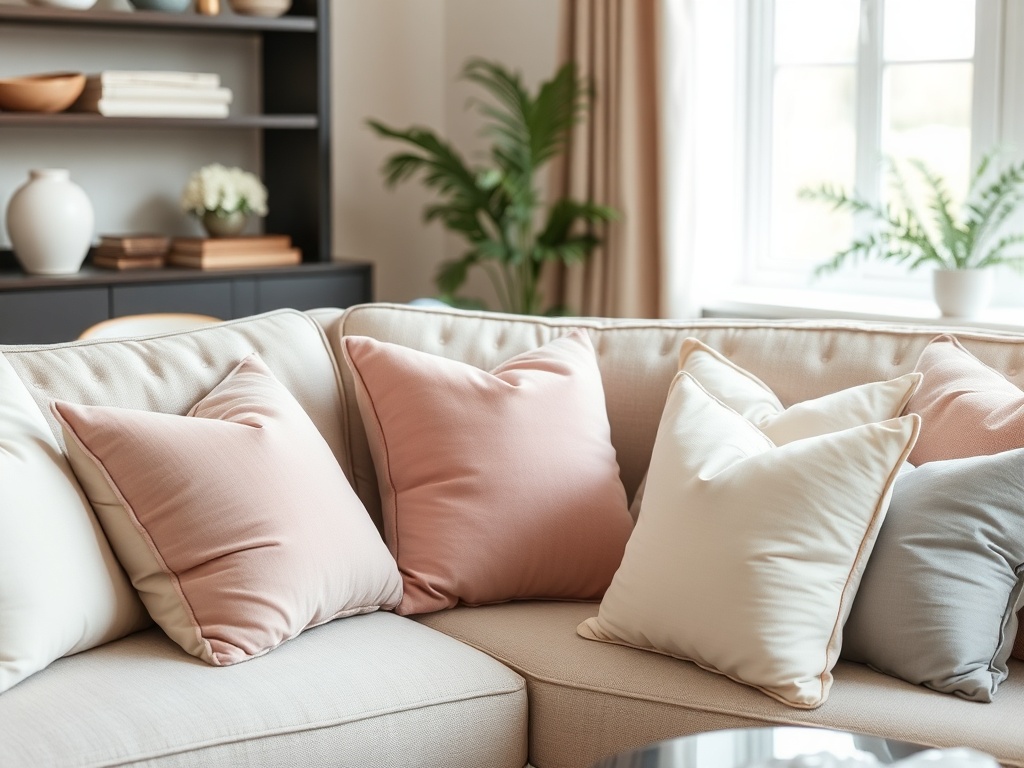 23. Experiment with Light Mauve Pillows