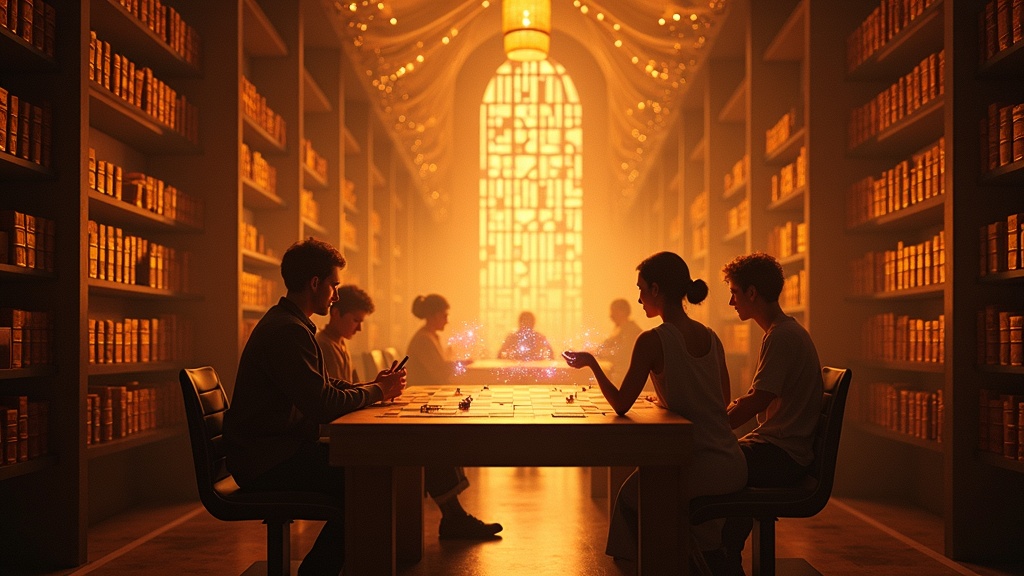 Niños explorando la robótica educativa en bibliotecas como si fuera una nueva jungla tecnológica