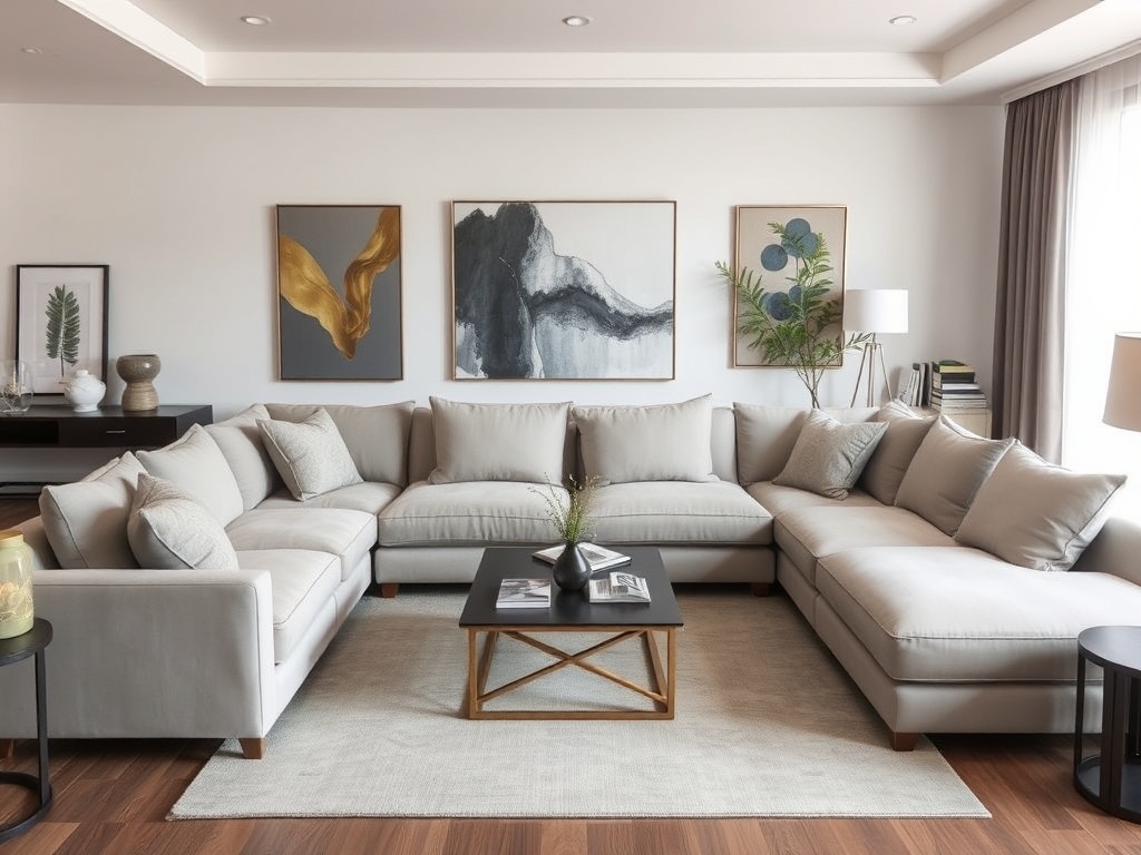 17. Use a C-Shaped Sofa