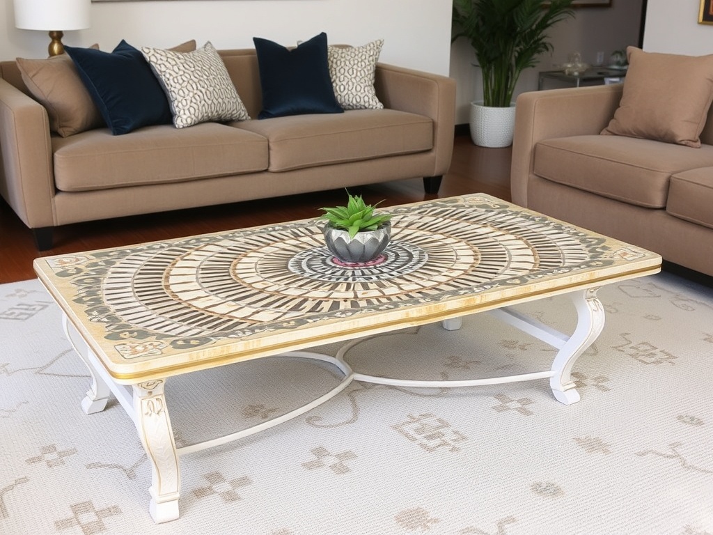 21. Try a Patterned Coffee Table