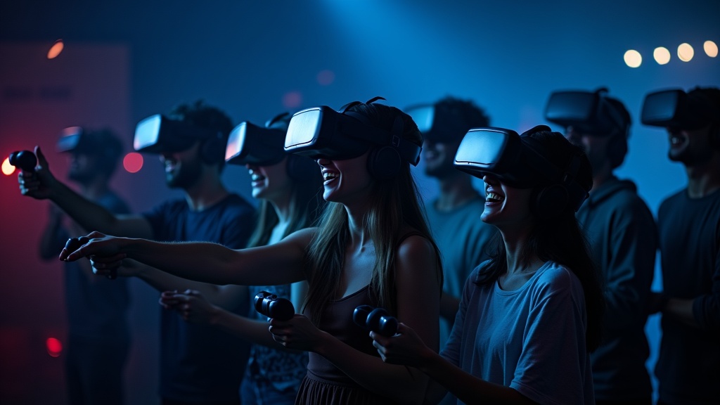 Vista futurista de la ciudad en el juego Cyberpunk VR de Virtua Barcelona