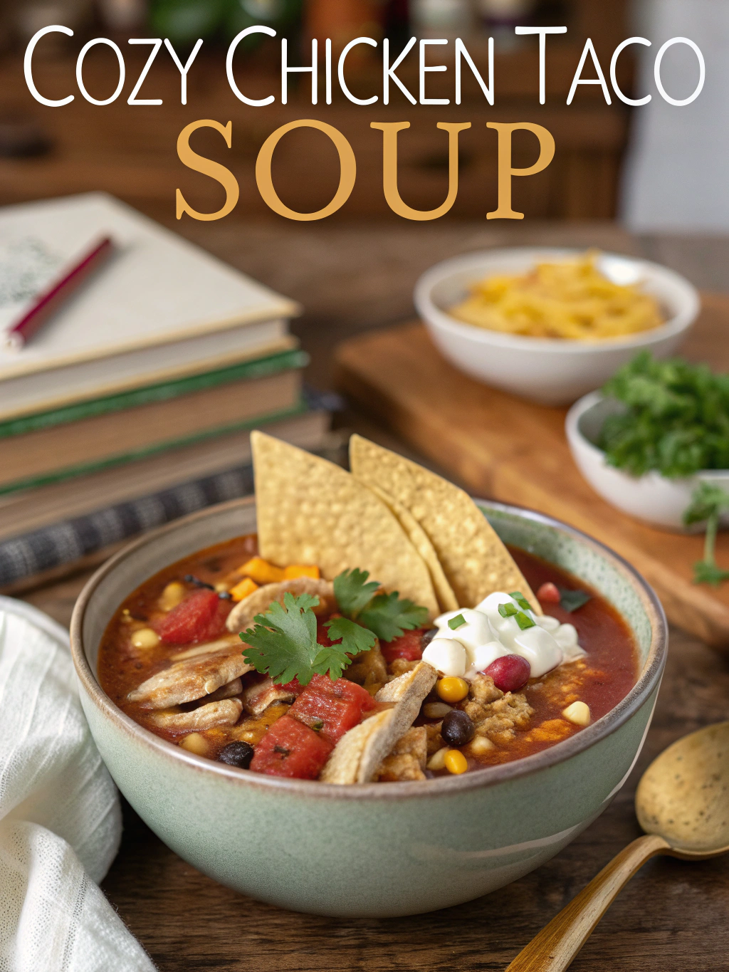 COZY CHICKEN TACO SOUP