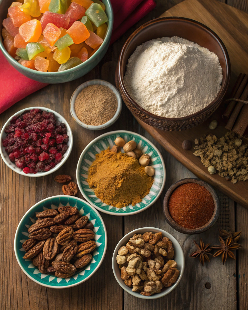 Grandma's Fruitcake Ingredients