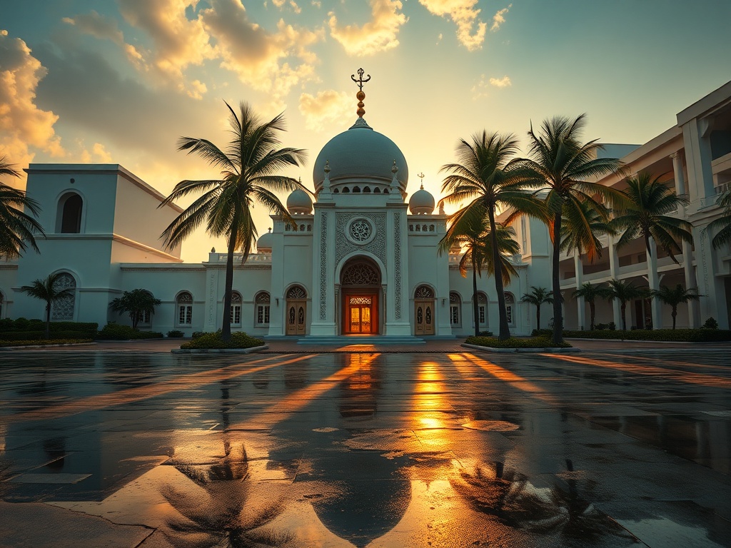 When Maldivian Mosques Meet Modern Government Buildings
