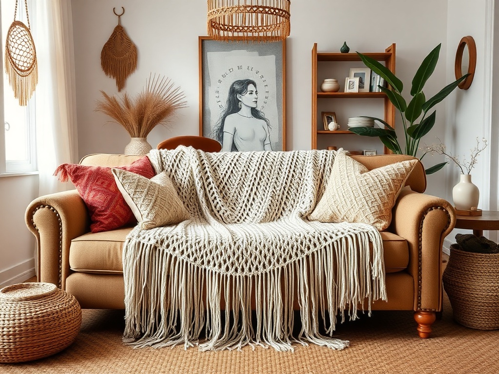 20. Layer with Macrame Throws