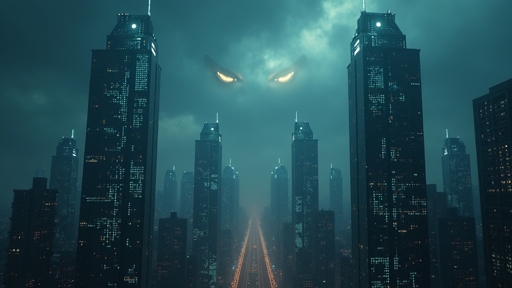 Representación del poder concentrado que define a los monopolios de datos en IA.