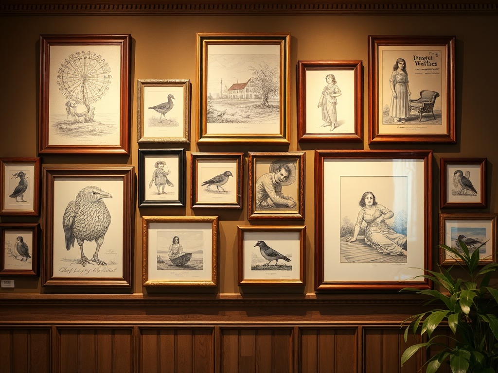 8. Hang Vintage Art Prints