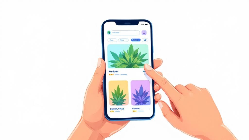 Easy online cannabis ordering interface