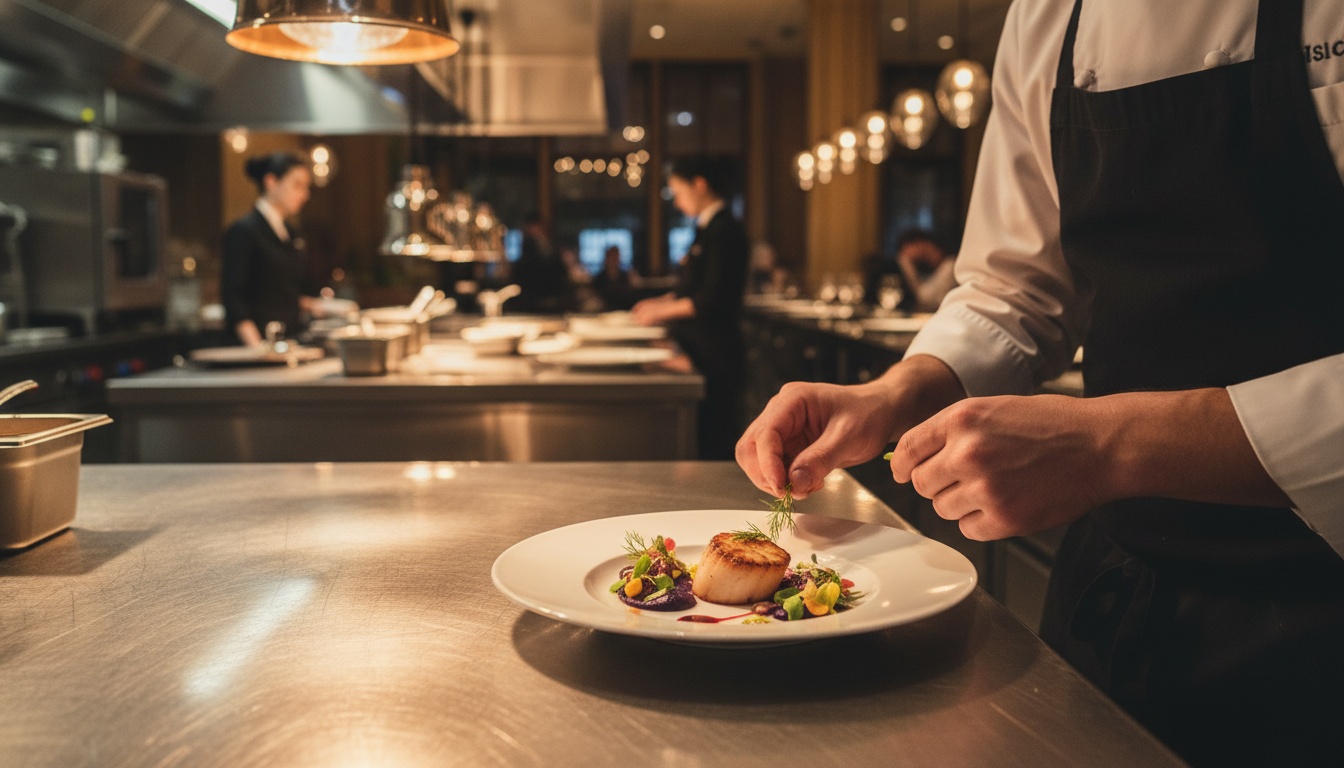 Exclusive restaurant ambiance