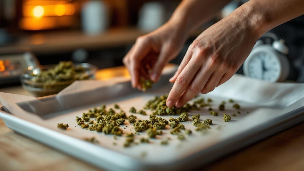 Preparing cannabis flower for tea decarboxylation