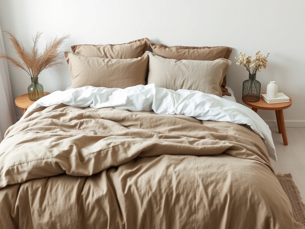 4. Use Linen Bedding in Earth Tones