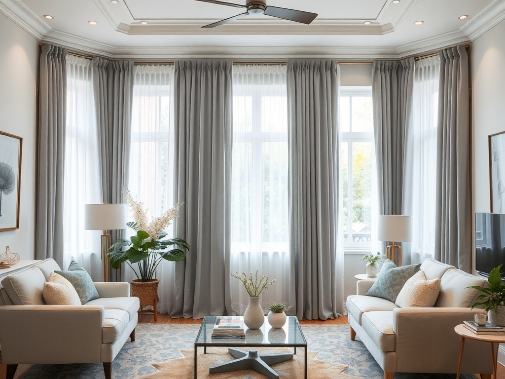 26. Opt for Light Gray Curtains
