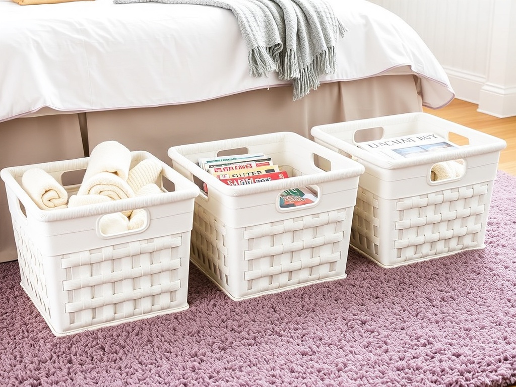 22. Use White Storage Baskets