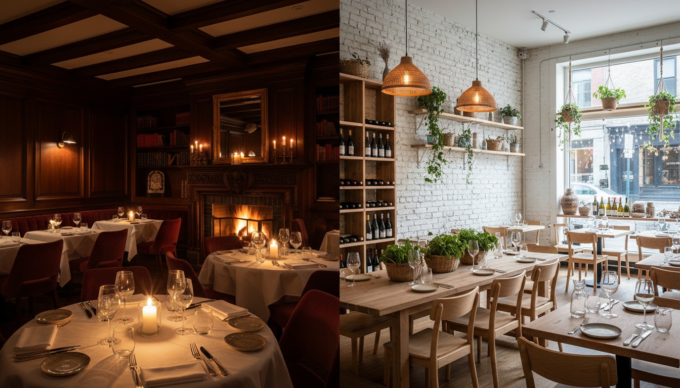 Business dinner setting