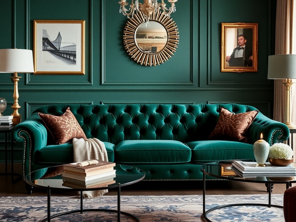 22. Add Elegance with a Tufted Sofa