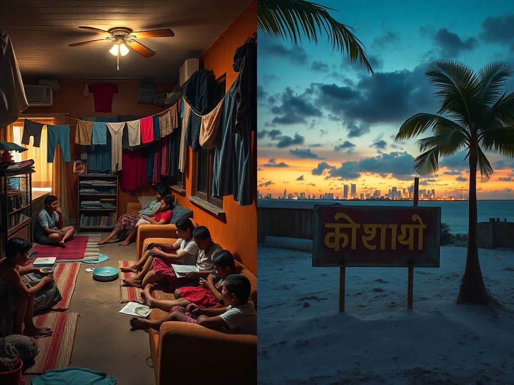 Families in One Malé Apartment, a 'For Sale' Sign in Hulhumalé