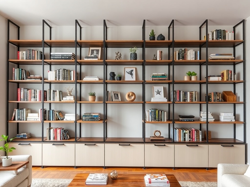 27. Create a Custom Industrial Shelving Wall