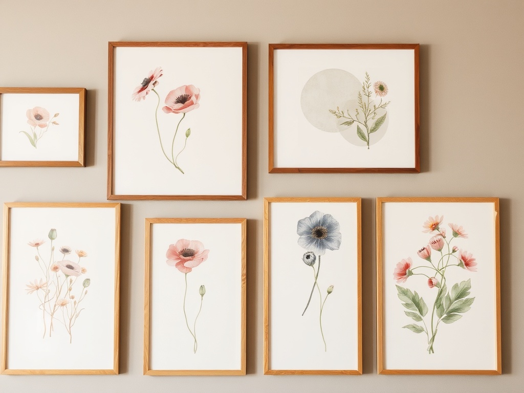 5. Hang Floral Artwork