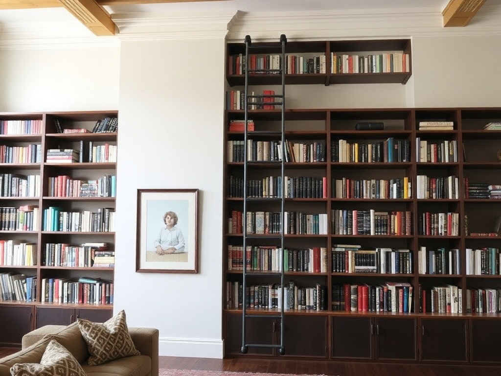 20. Incorporate a Rolling Library Ladder
