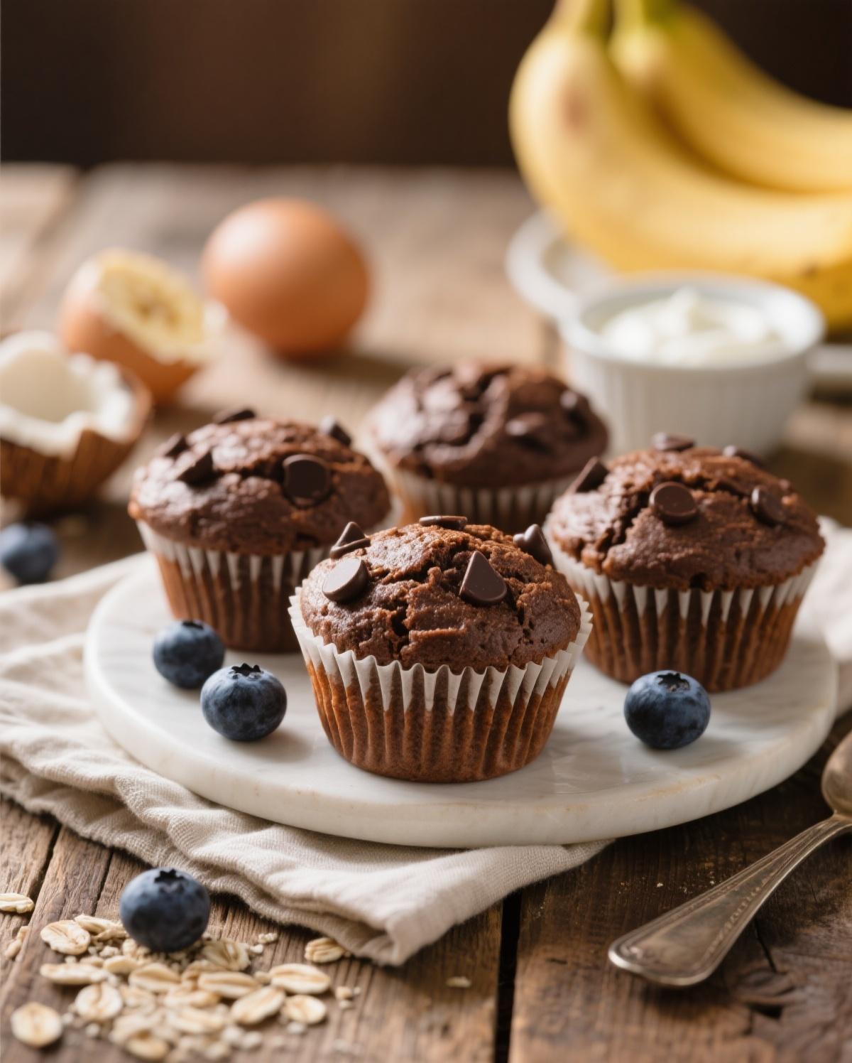 chocolate protein muffins