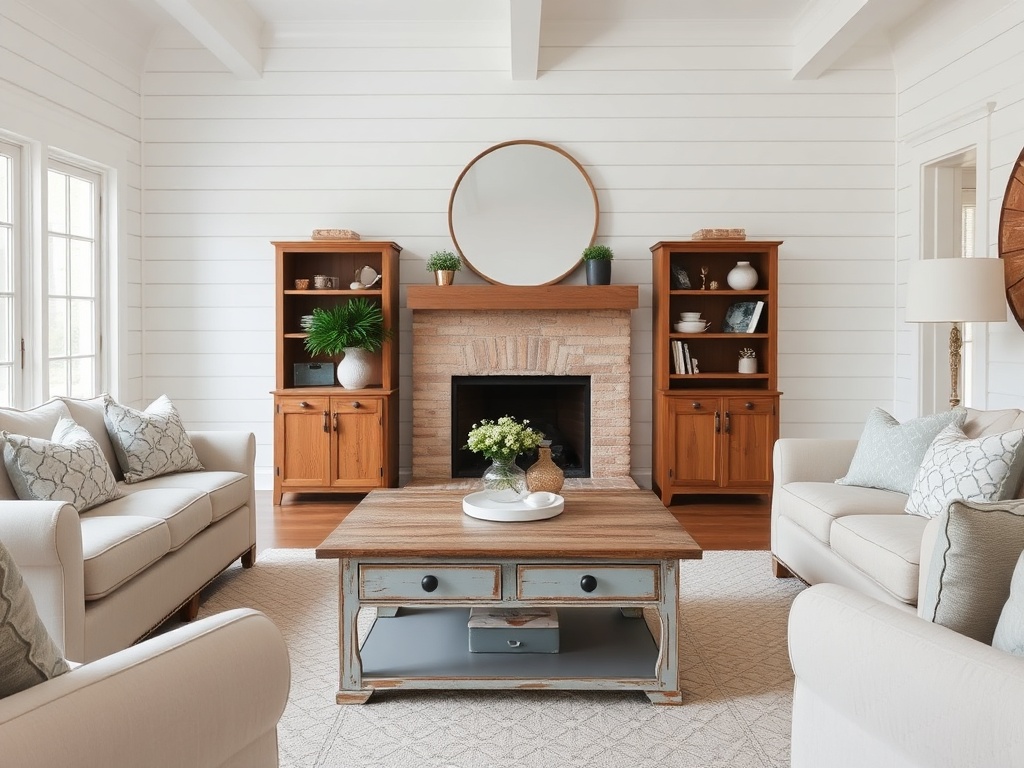 15. Set Up a Wooden Coffee Table