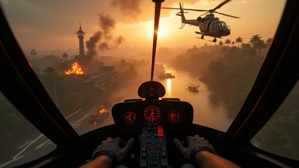 Vista aérea de un mapa extenso en Forefront, clave en nuestro análisis del shooter bélico VR, mostrando vehículos y puntos de control.