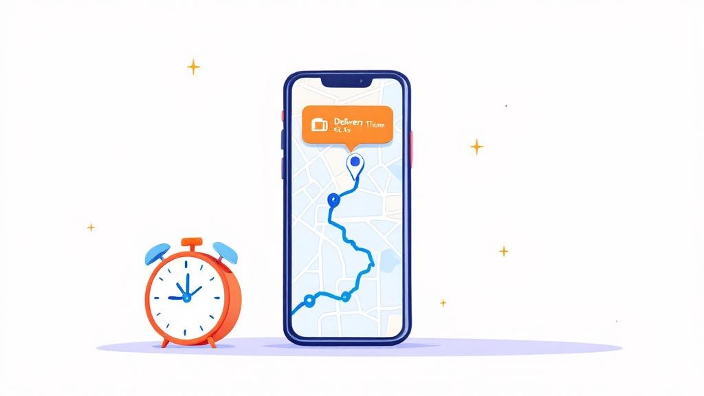 Live cannabis delivery tracking on smartphone