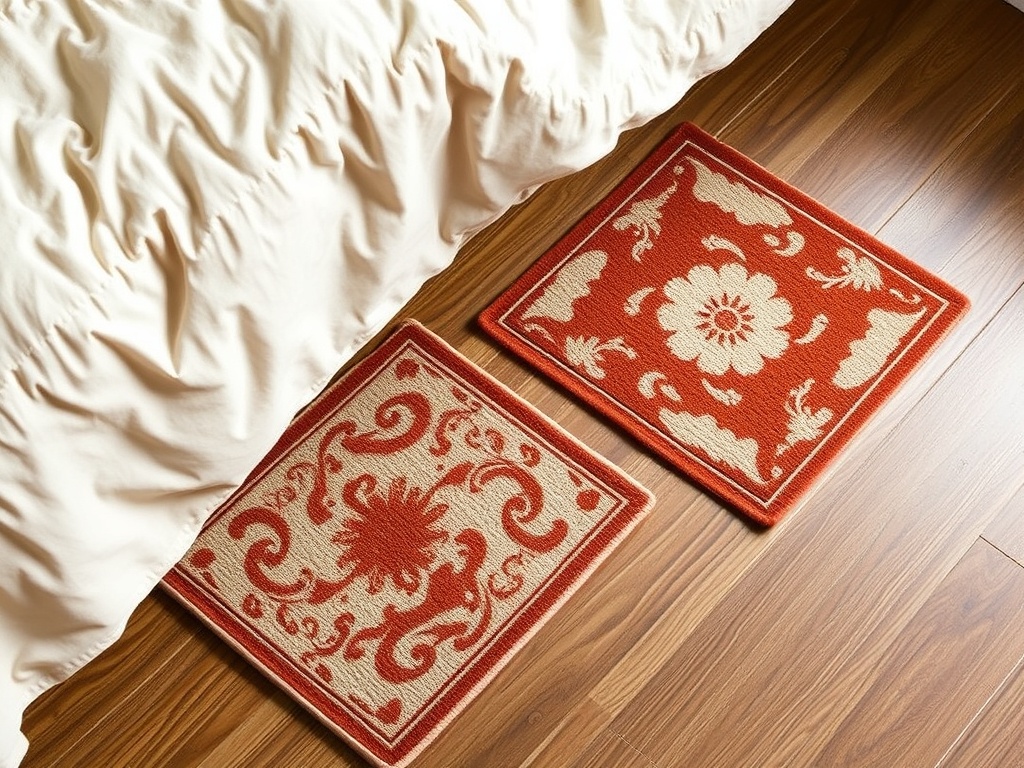 29. Go for Floral Bedside Rugs