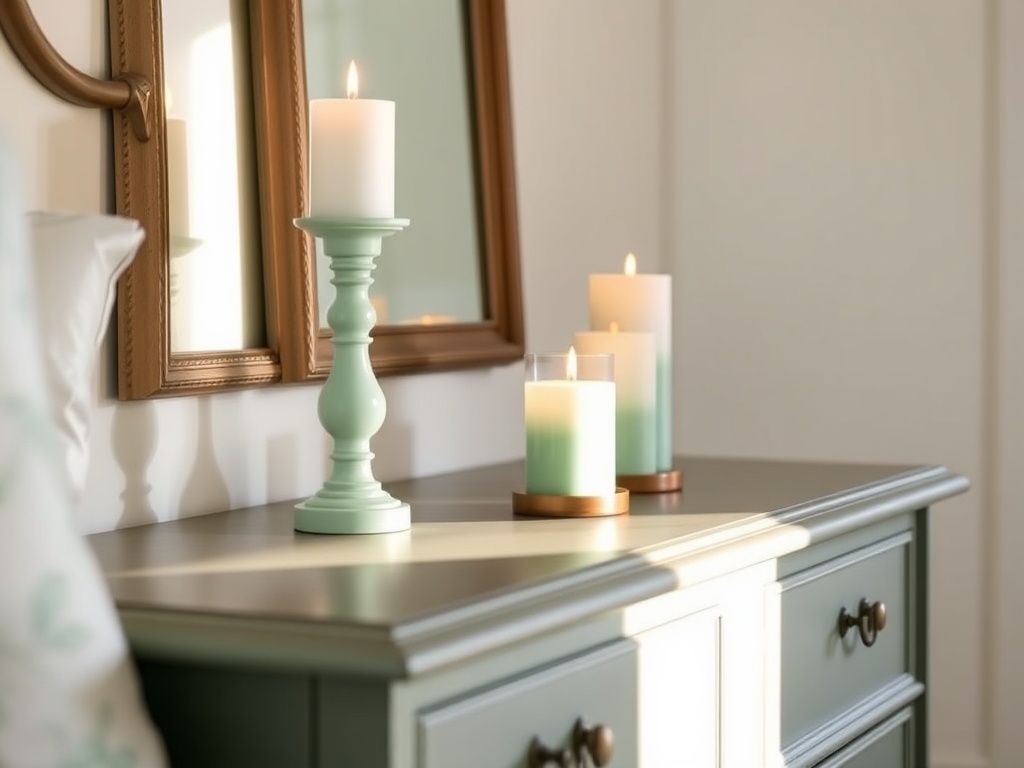 15. Use Seafoam Green Candle Holders