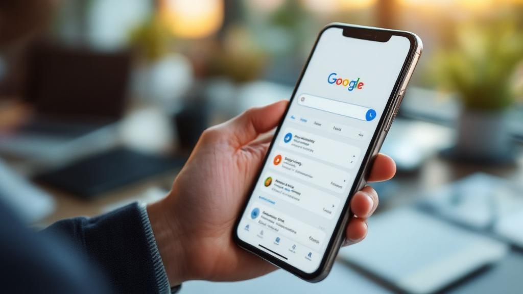 Mobile search results showing high-ranking organic listings