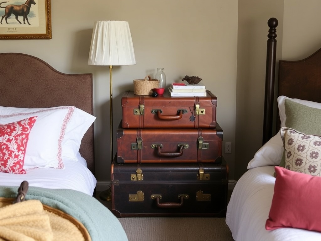 21. Incorporate Vintage Suitcases