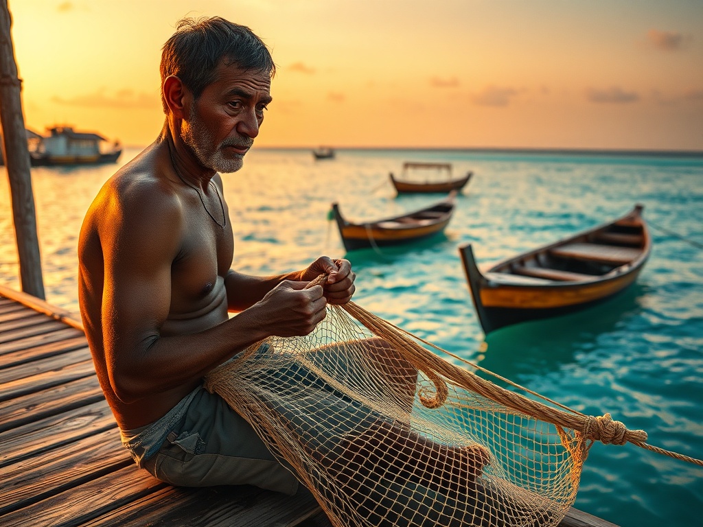The Fisherman Mending Nets While Talking of Philosopher Kings
