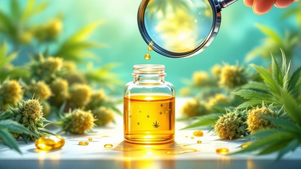 Premium quality cannabis oil showing clarity and color