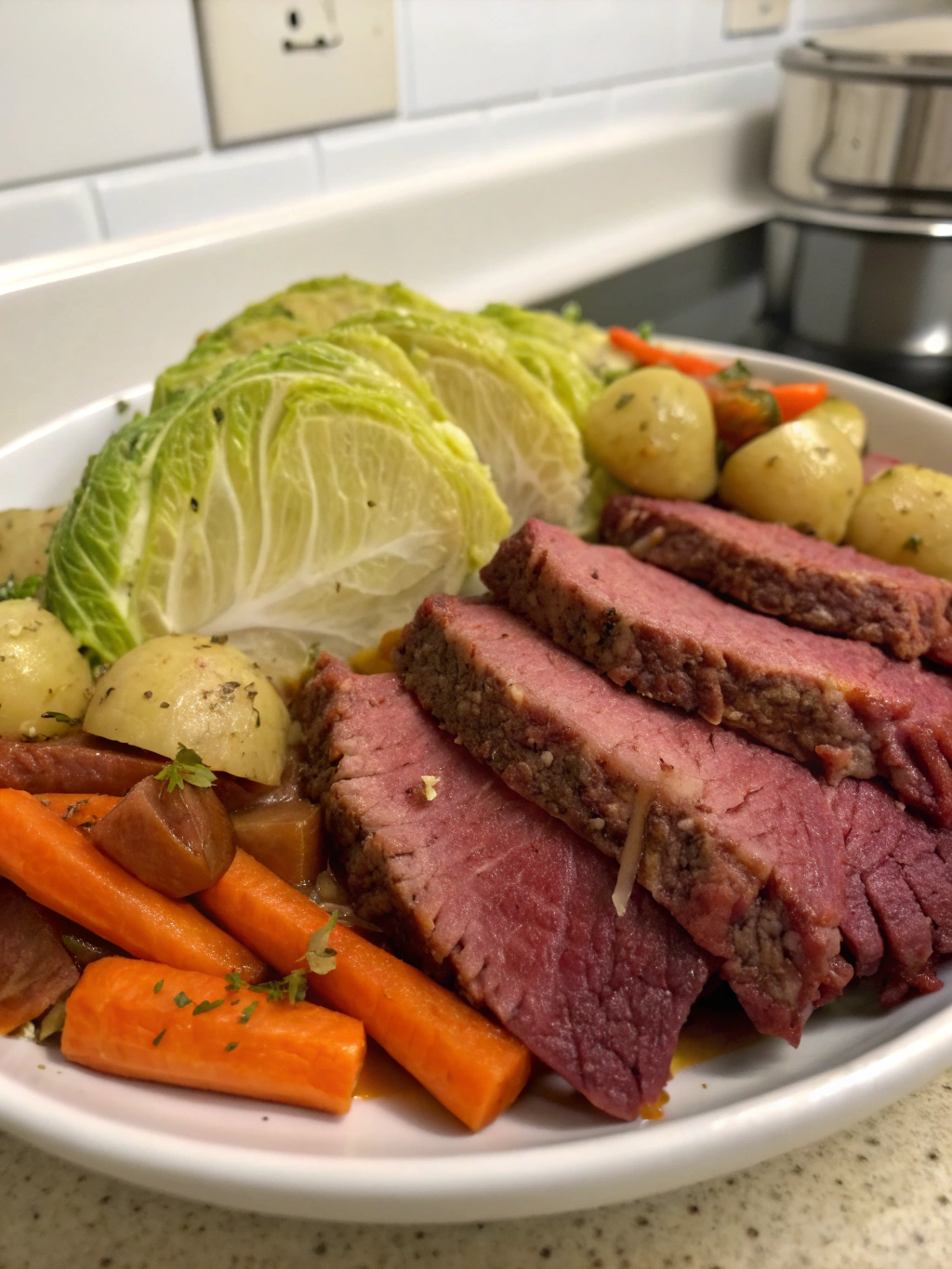 IRRESISTIBLE SLOW COOKER CORNED BEEF WITH CABBAGE RECIPE